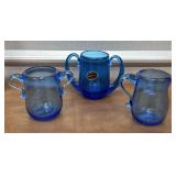 Art glass cream and sugar, Williamsburg Glasgow