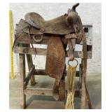 Fancy tooled western Saddle (Saddle tree not