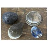 Paperweights, glass & stone? Eggs