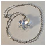 Signed 925 sterling silver Crystal snowflake