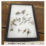 Vintage keys with display riker showcase included