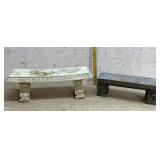 2 Small resin Garden Benches