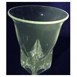 Cambridge square base vase - Glows green under