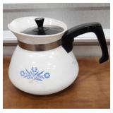 Cornflower Corning teapot $$ for food pantry