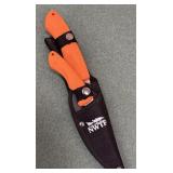 NWTF 2pc hunting knives in sheath