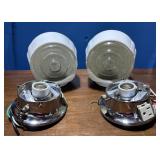 MCM light fixtures with globes. No cracks or