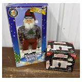 Skiing Santa, voice control lights & sounds of