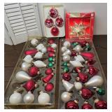 Light up tree top and glass ornaments