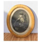 Antique Framed Victorian A.B. Walter Engraving.
