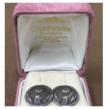 Sterling silver coyote Moon earrings