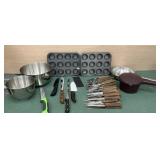 Kitchen -Stainless bowls, Pampered Chef steamer,