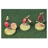 3 Vintage German Erzgebirge Concert/Band Wooden