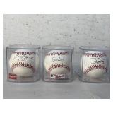 3 Autographed Official Major League Baseballs.