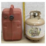 15lbs Propane Tank & 6 Gallon Gas Can