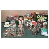 Christmas Treasures - snowman cookie jars, mugs,