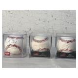 3 Autographed Official Major League Baseballs.