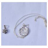 Sterling "MOM" Pendant & Chain