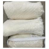 Furniture throws - 2 with hearts.  One in package