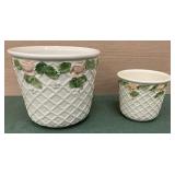 2 flower pots - made in Italy