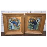 Pair of Albert Gilles Copper Canada Wall Art in