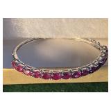 Sterling silver hinged bangle bracelet