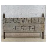 Edge Water Health Wooden Sign