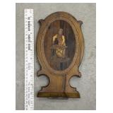 1800s Folding Marquetry Inlay Mirror