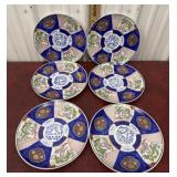 6 Japanese Imari chargers/plates