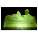 American Glass Frosted Cleopatra III Powder Box