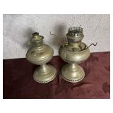 2 Antique Oil Lamp Bases