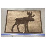 Chenille? Rug w/ moose *not perfect