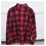 Red/Black Check North Face Fleece. XXL