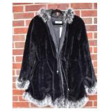 NWT Faux Fur Hooded Jacket. Medium (? label not