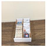 Two Boxes of Football and Baseball Cards Football