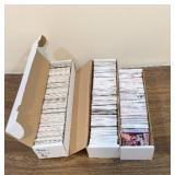 Three Boxes of Football and Basketball Cards Wide