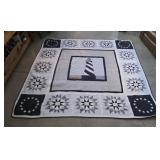 Lighthouse quilt blanket aprx 86x90