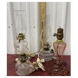 4 Electrified Lamps *some Need Wiring And Work