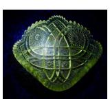 EAPG Cut Glass Nut Dish-Glows