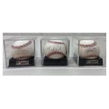 3 Autographed Official Major League Baseballs.