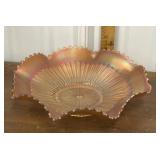 Northwood marigold carnival glass bowl