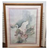 Gloria Eriksen Vintage Stork/Egret /Heron Print