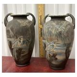 Pair Satsuma vases
