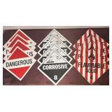Flammable Dangerous Corrosive Warning Labels -