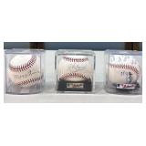 3 Autographed Official Major League Baseballs.