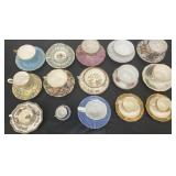 15 Tea Cups And Saucers - Some Need To Be Cleaned