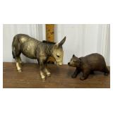 Breyer Donkey, brown bear cub *donkey early