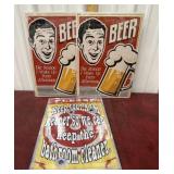 3 Modern man cave Signs