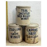 3 Advertising Tins