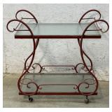 Iron & Glass Tea Cart 36/19/28