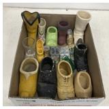 Flat of decorative shoes - not all perfect